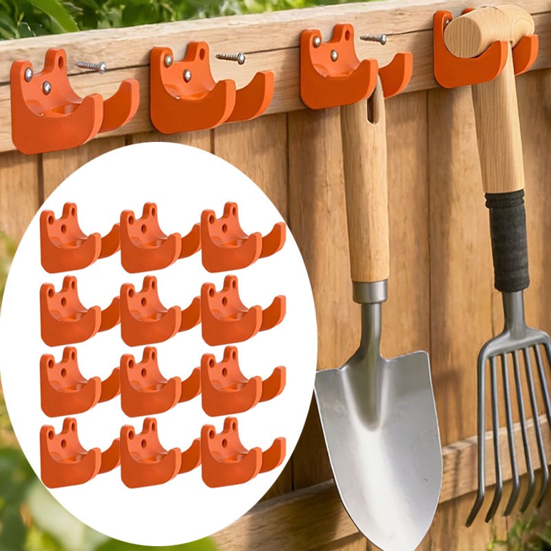Soil Scoop Tool - 2-10個入りヘビーデューティーガーデンツールラック壁掛けフックガレージ収納オーガナイザーハンガー（熊手、シャベル、ほうき、作業場用ブラケット用）