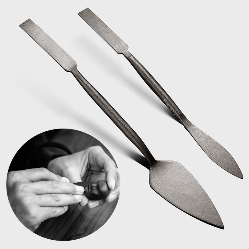 Soil Scoop Tool - 双頭のカービングナイフ,研磨,ステンレス鋼,回転,粘土型,小さな石膏,彫刻,陶器ツール