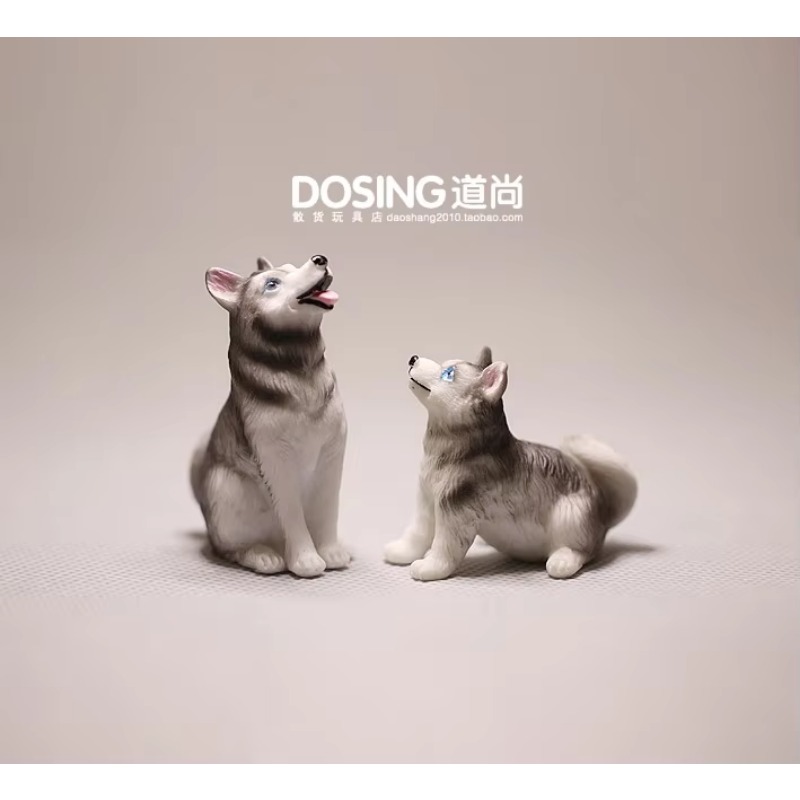 漫画の小動物の置物,犬のモデル,子供のためのかわいいハスキー - First Bonsai Garden のレビューと価格