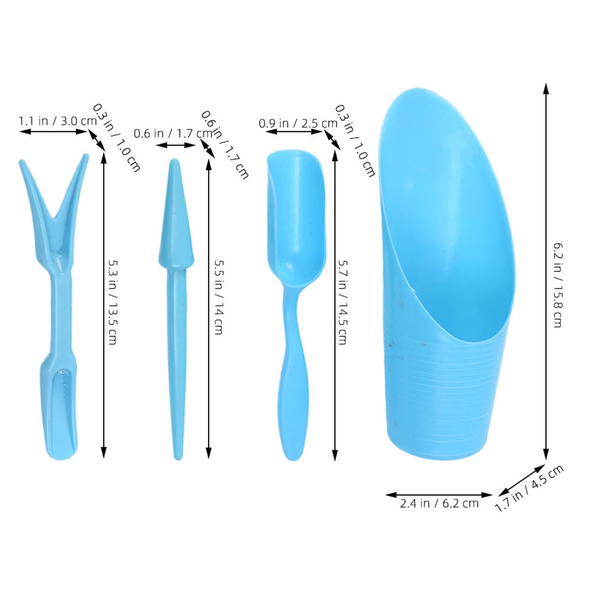 4 ピース/セット、プラスチック耐久性のあるバケツシャベル鉢 - Soil Scoop Tool のレビューと価格