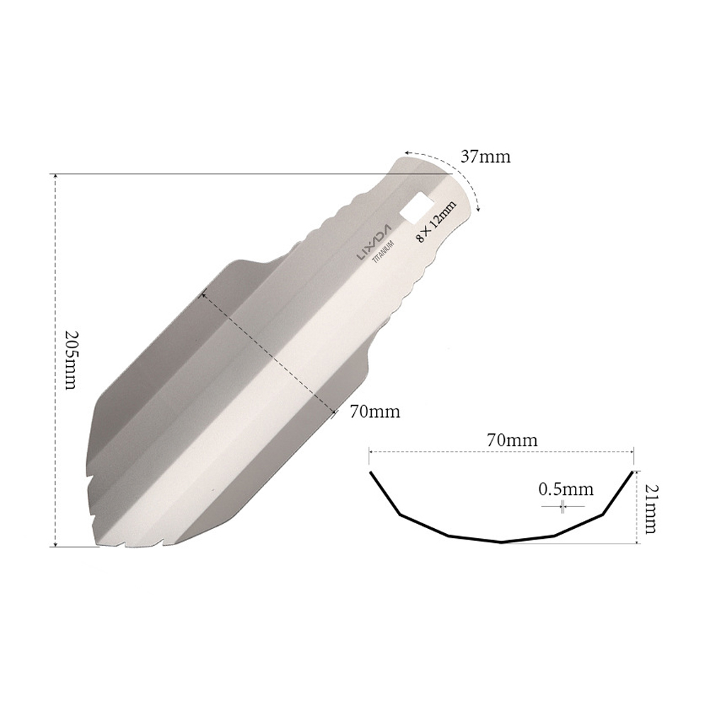 Lixada チタンガーデンハンドシャベルアウトドアキャンプ - Soil Scoop Tool のレビューと価格