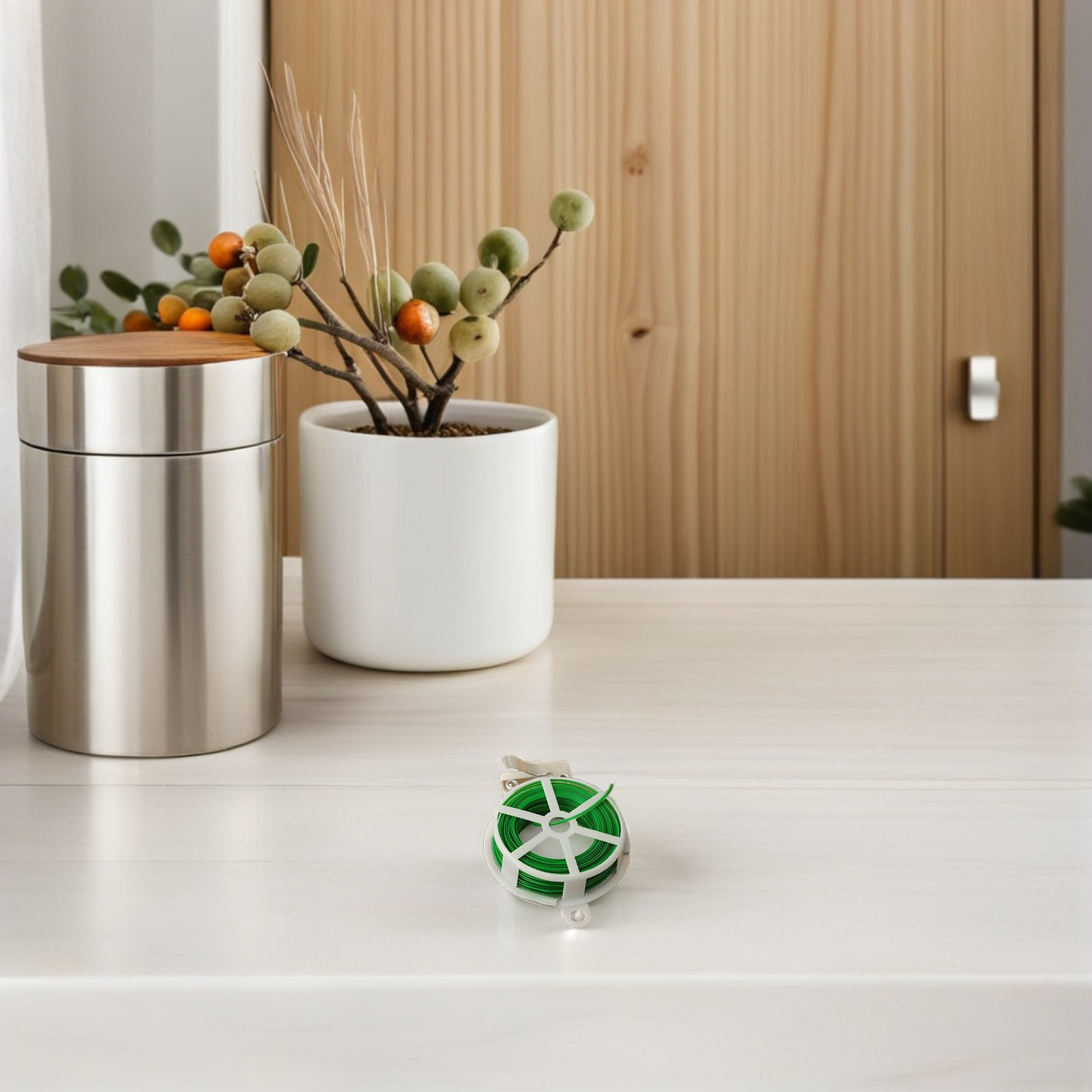 1個入りガーデンプラントタイ、グリーンメタルケーブルワイヤー - Bonsai Garden Usa のレビューと価格