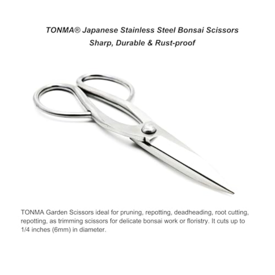 TONMAはさみ【日本製】8インチソリッドステンレス鋼ハサミ - Bonsai Garden Japan のレビューと価格