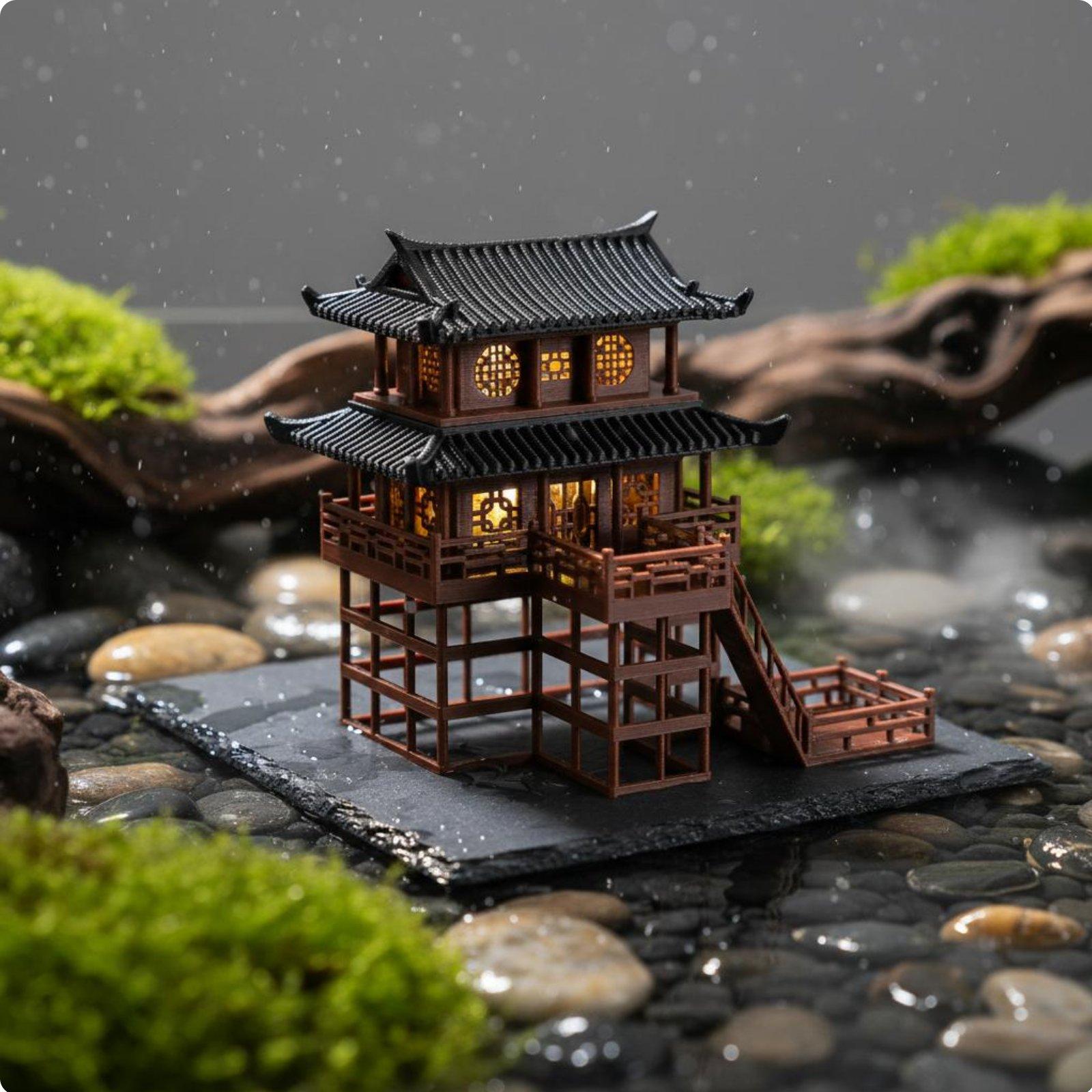 盆栽ハウス卓上プラスチック製パゴダミニマイクロ風景ホームアク - Bonsai Garden Usa のレビューと価格